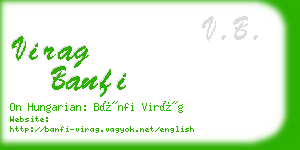 virag banfi business card